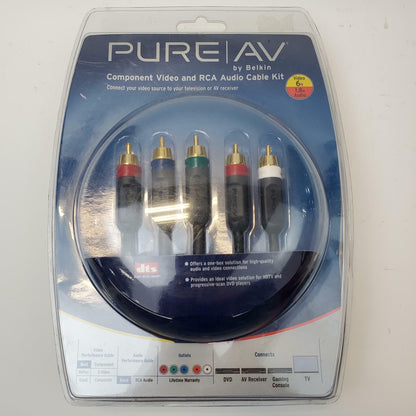 Belkin Pure AV 6ft. Component Video and RCA Audio Cable Kit | Grade A