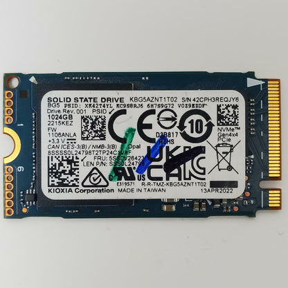 Kioxia KBG5AZNT1T02 1TB 2242 Gen4 M.2 NVMe SSD | Grade A