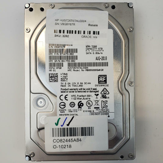 HP HUS726T6TALE604 6TB 3.5" SATA Internal HDD | Grade A