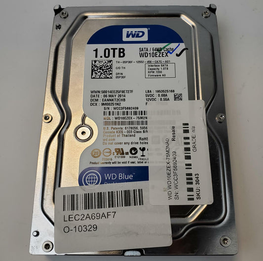 Western Digital WD10EZEX-75M2NA0 1TB 3.5" SATA Internal HDD | Grade A