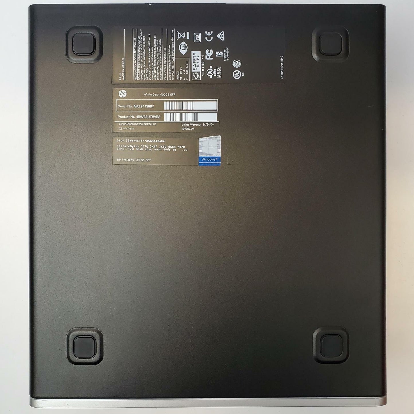 HP PRODESK 400 G5 SFF Win 11 Home I3-8100 16GB RAM 256GB NVME | Grade B