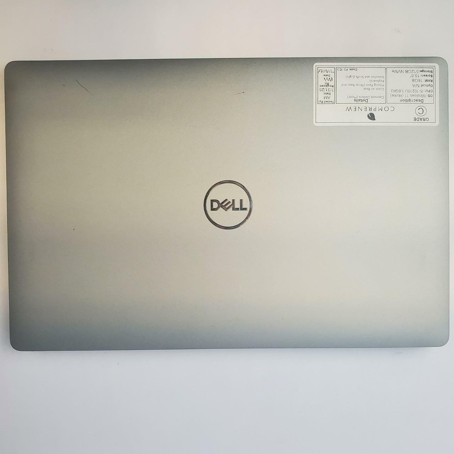 DELL LATITUDE 5510 Win 11 Home I5-10210U 16GB RAM 512GB NVME | Grade C | 8209