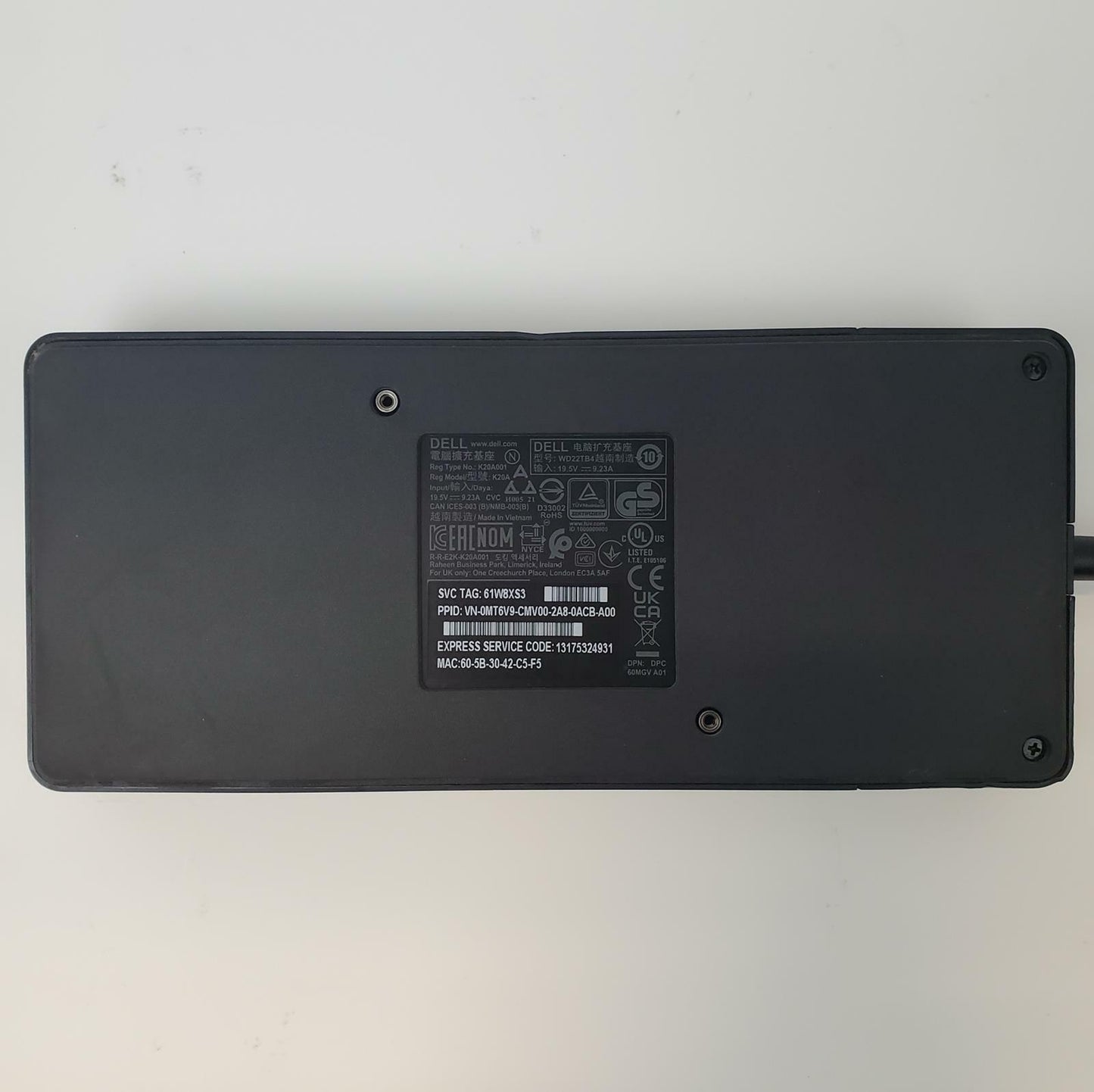 Dell Laptop Docking Station Bundle WD22TB4