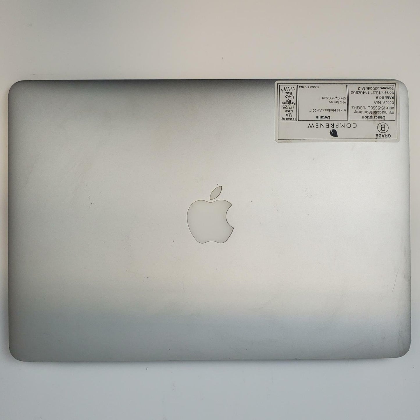 Apple A1466 MacBook Air Monterey i5-5350U 8GB RAM 500GB M.2 | Grade B | 3851