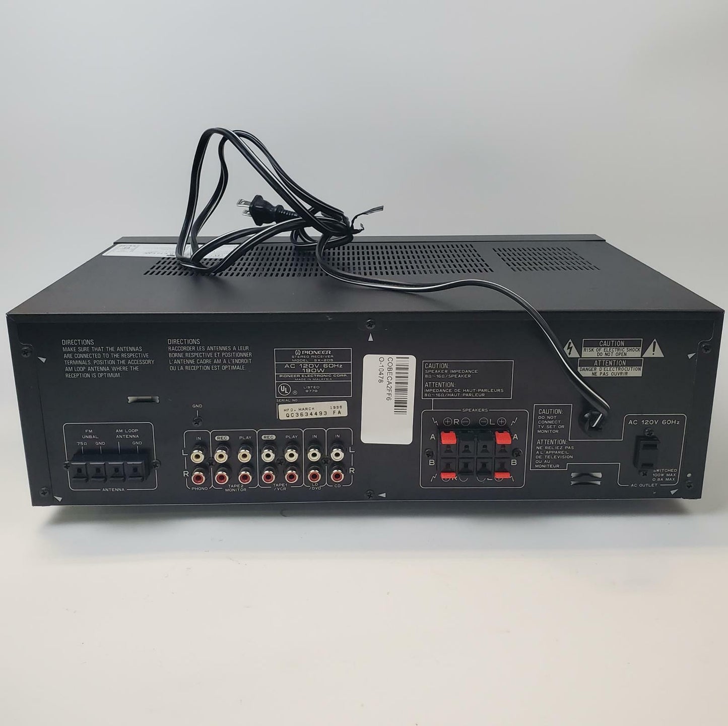 Pioneer SX-205 Stereo Receiver | Grade B