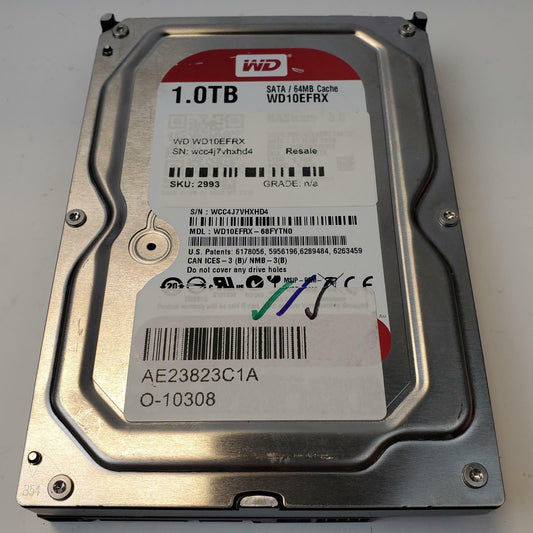 Western Digital WD10EFRX 1TB 3.5" SATA Internal HDD | Grade A
