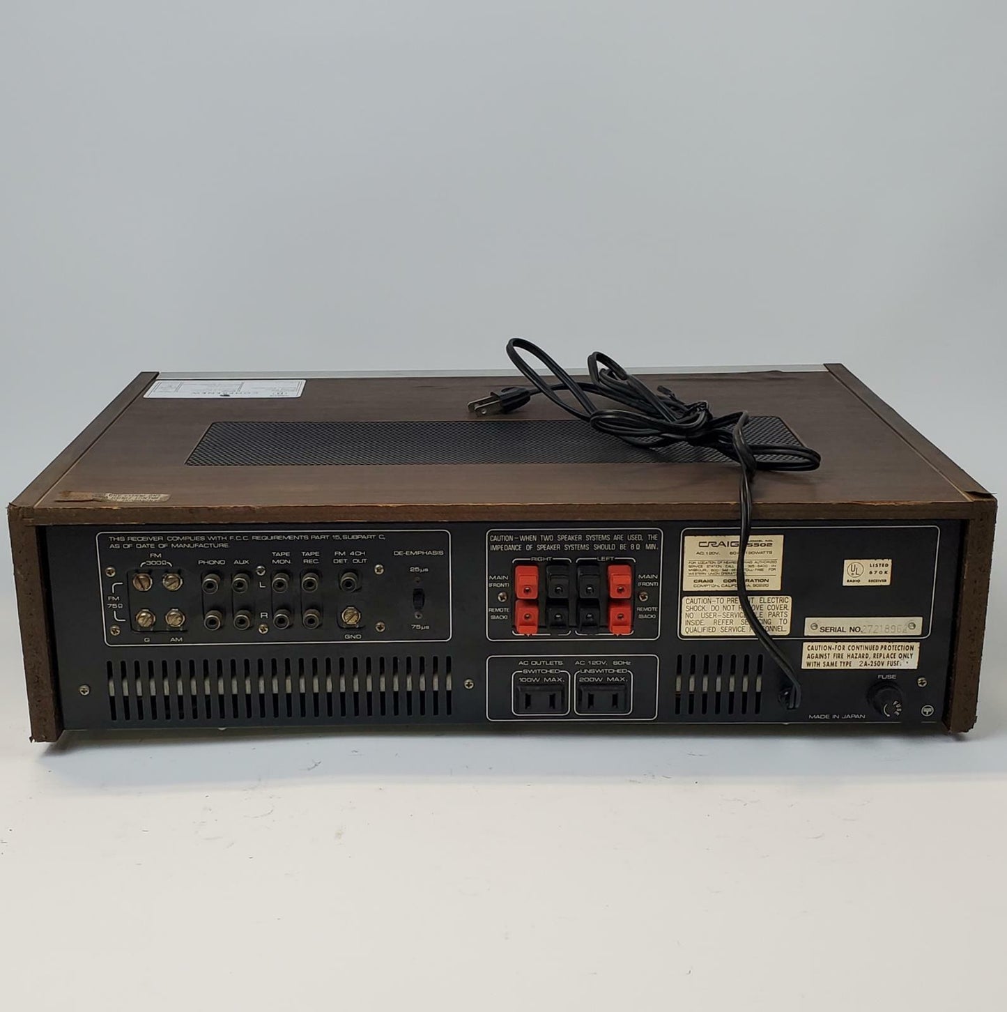 Craig 5502 Series 5000 Deluxe Integrated Receiver | Grade B