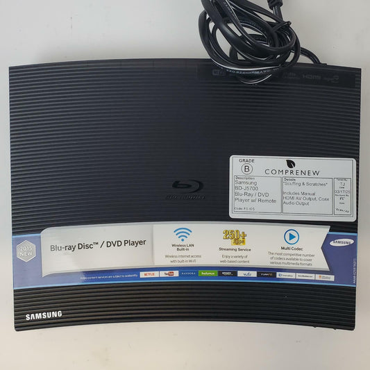 Samsung BD-J5700 Blu-Ray/DVD Player w/ Remote | Grade B