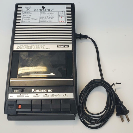 Panasonic RQ-2104 Cassette Recorder/Player | Grade B