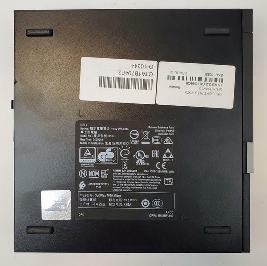 Dell OptiPlex 7070 Win 11 Home i5-9500T 16GB RAM 256GB NVMe | Grade B
