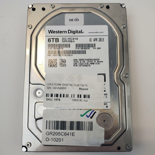 Western Digital HUS726T6TALE6L4 6TB 3.5" SATA Internal HDD | Grade A