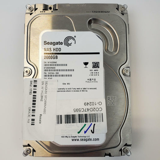 Seagate ST2000VN000 2TB 3.5" SATA Internal NAS HDD | Grade A