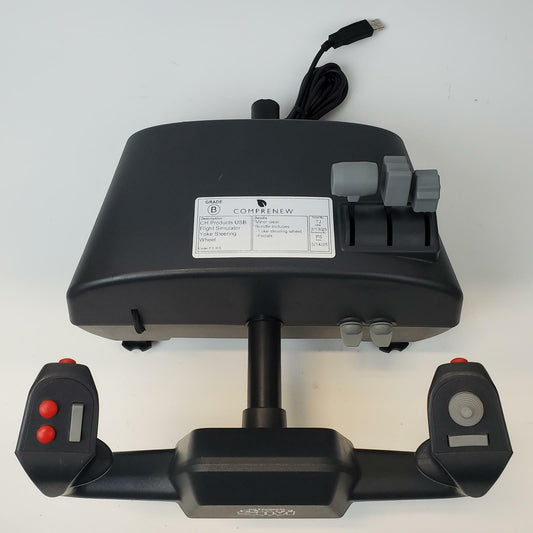 CH Products USB Flight Simulator Yoke Steering Wheel + Pedals | Grade B