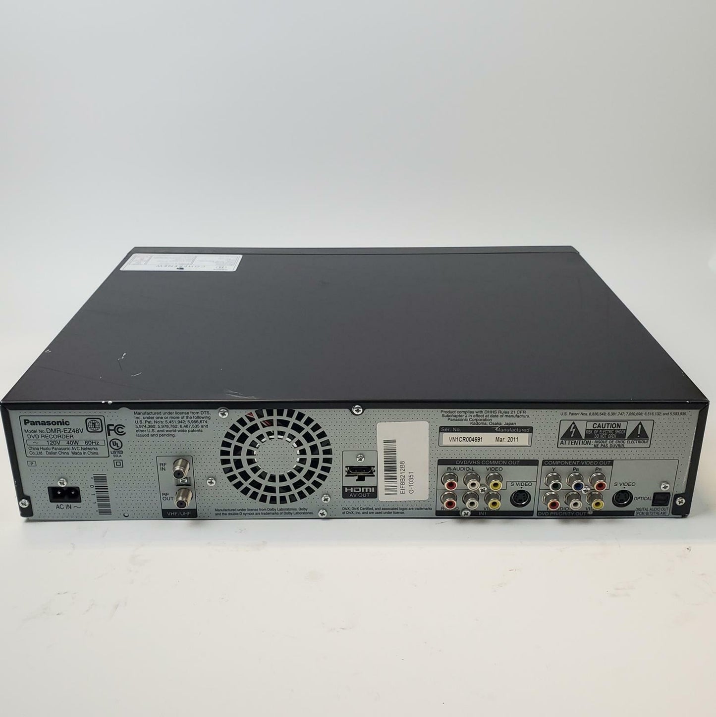 Panasonic DMR-EZ48V VCR/DVD Recorder/Player w/ Remote | Grade B