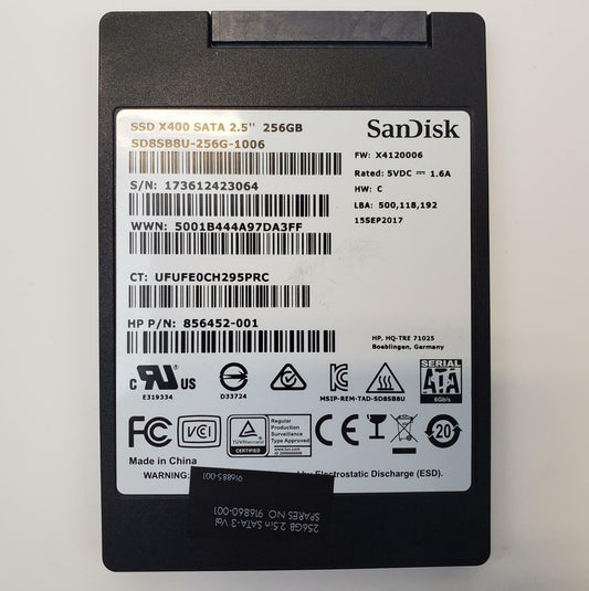 SanDisk SD8SB8U-256G-1006 256GB 2.5" SATA Internal SSD | Grade A | 9317