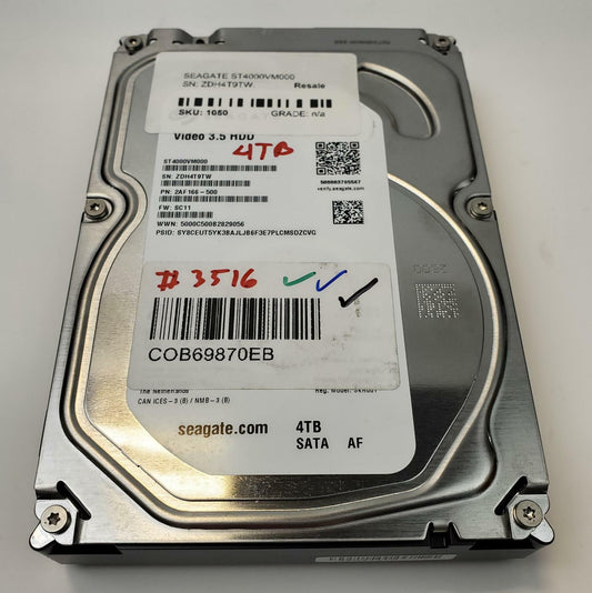 Seagate ST4000VM000 4TB 3.5" SATA Internal HDD | Grade A