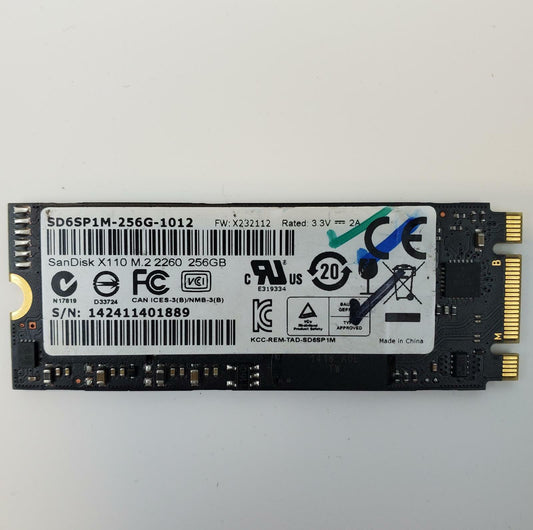 SanDisk SD6SP1M-256G-1012 256GB 2280 Gen3 M.2 SSD | Grade A