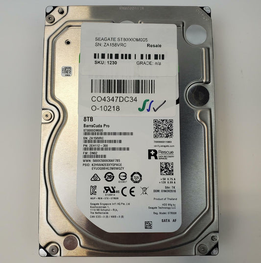 Seagate ST8000DM005 8TB 3.5" SATA Internal HDD | Grade A
