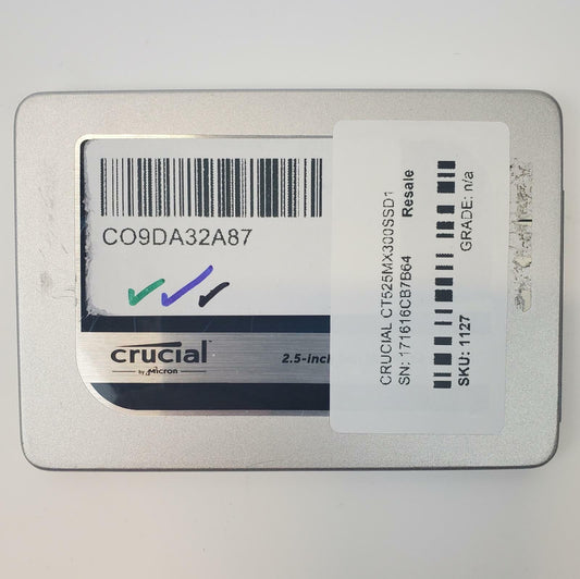 Crucial CT525MX300SSD1 525GB 2.5" SATA Internal SSD | Grade A