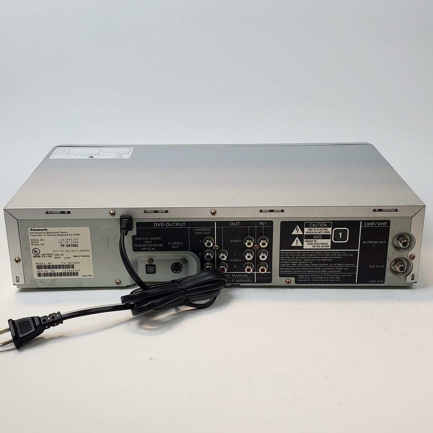 Panasonic PV-D4744S DVD/VHS Combo Player | Grade B
