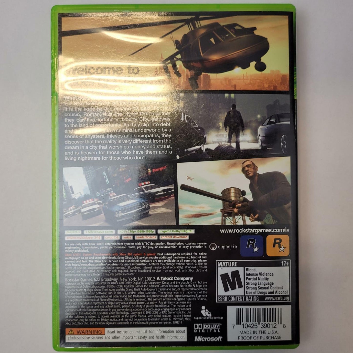 Xbox 360 Game: Grand Theft Auto IV | Grade A