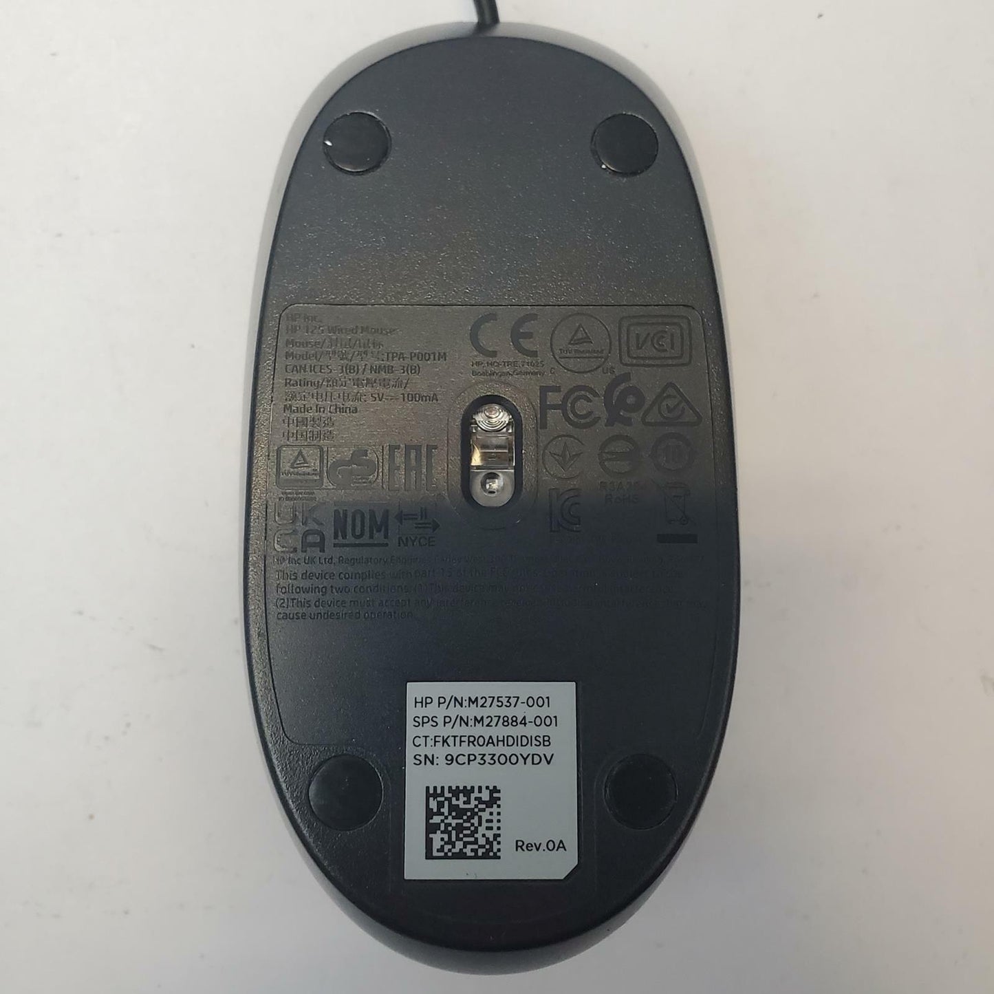 HP 125 USB Wired Mouse | Grade A | 9349