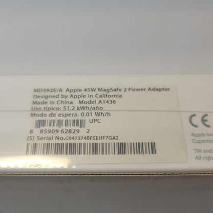 Apple 45W MagSafe 2 Power Adapter | Grade A