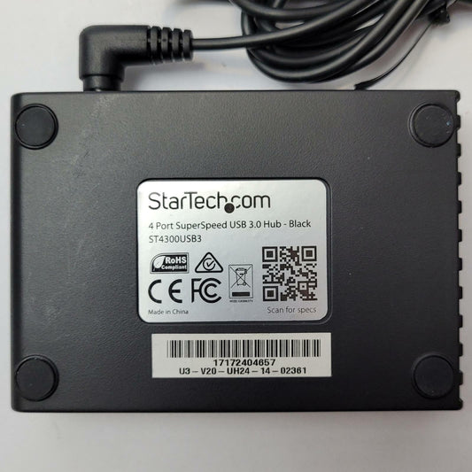 STARTECH ST4300USB3 Powered 4-Port USB-A 3.0 Hub | Grade A