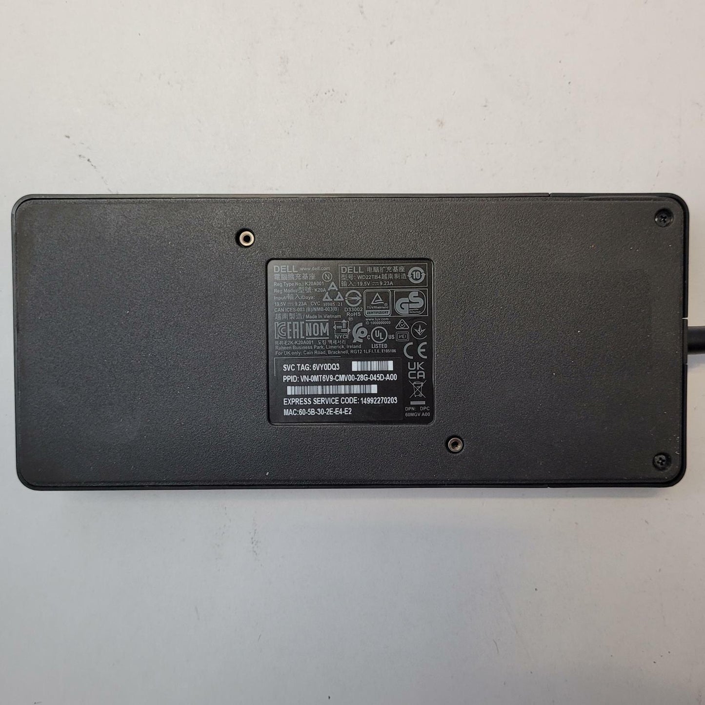 DELL WD22TB4 Laptop Docking Station | Grade A