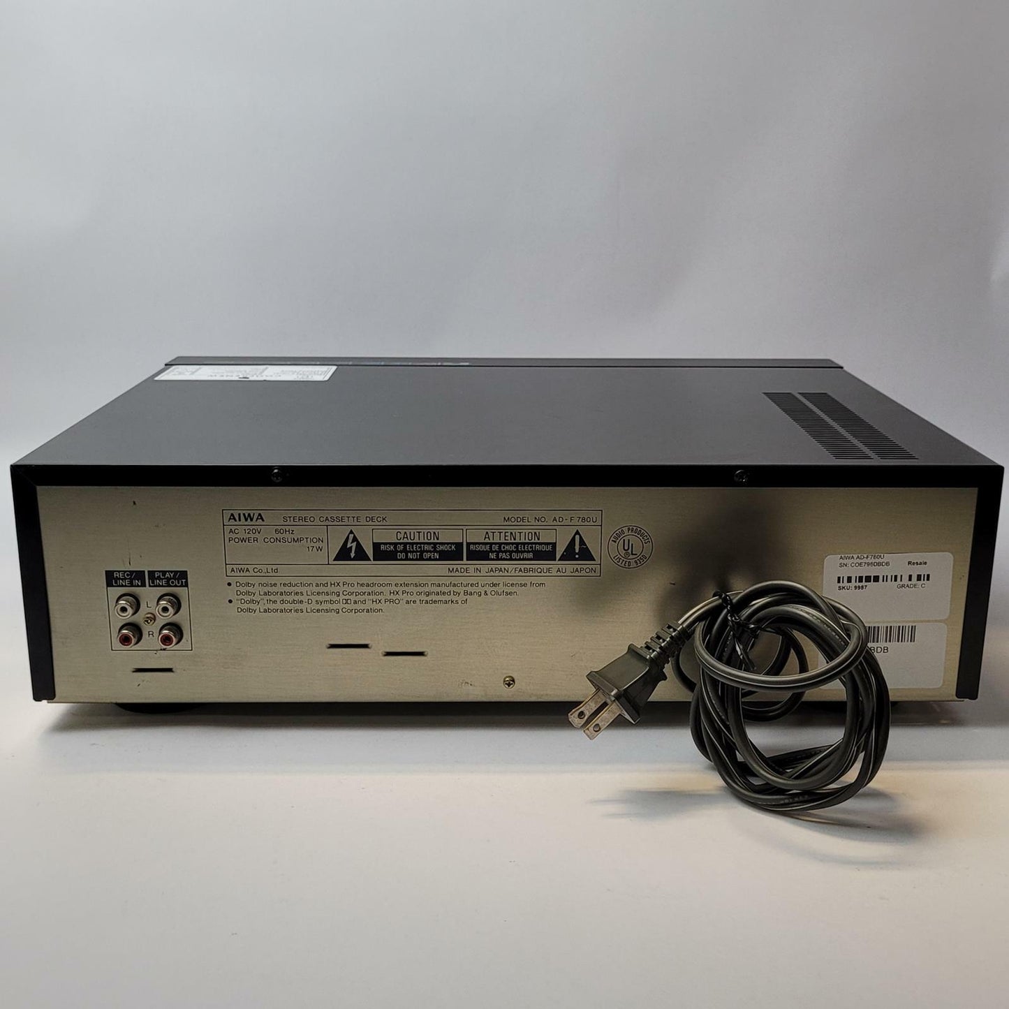 AIWA AD-F780U 3-Head Stereo Cassette Deck | Grade C
