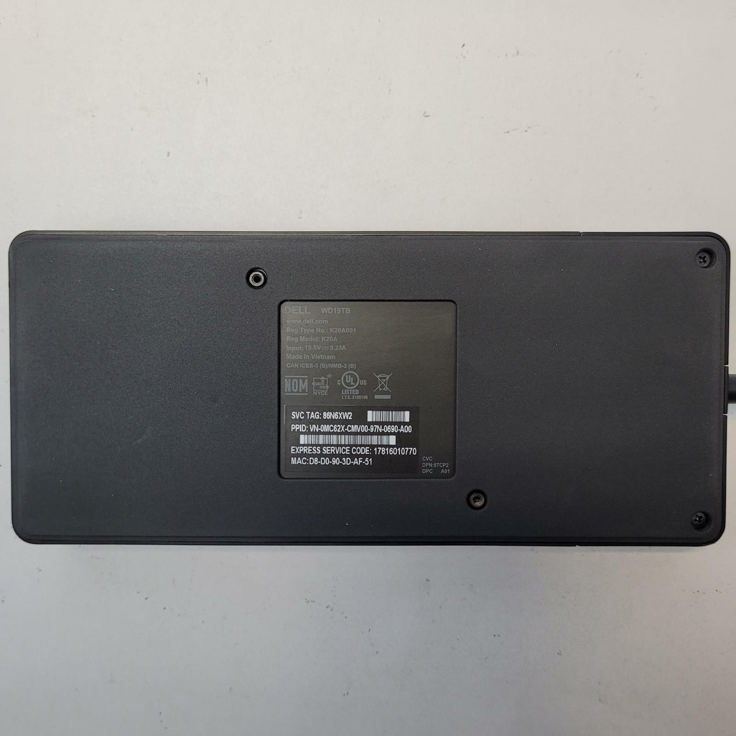 DELL WD19TB Laptop Docking Station | Grade B