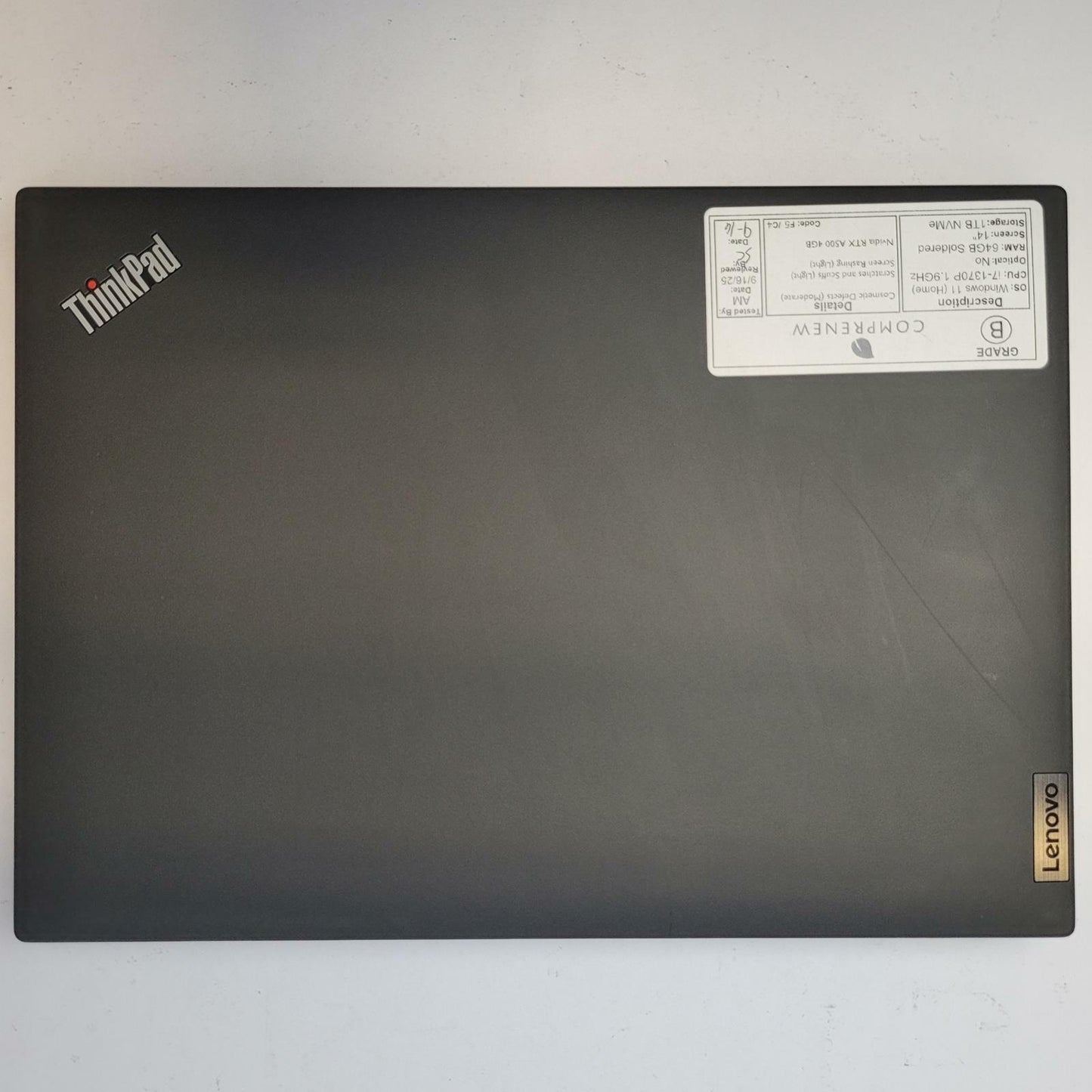 LENOVO THINKPAD P14S G4 Win 11 Home i7-1370P 64GB RAM 1TB NVME 4GB GPU | Grade B