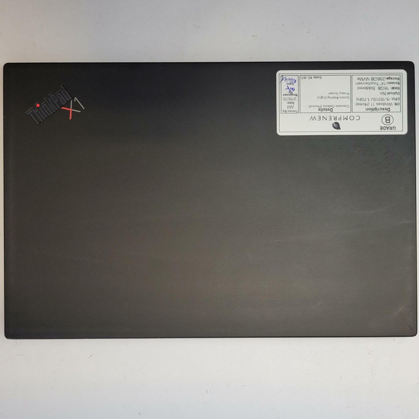 LENOVO X1 CARBON GEN8 Windows 11 Home i5-10310U 16GB RAM 256GB NVME | Grade B