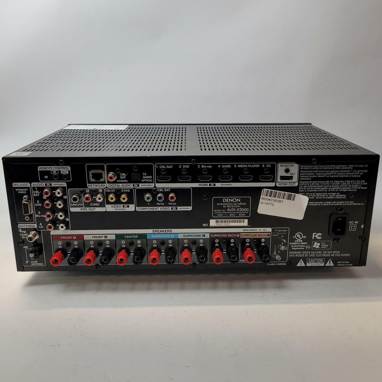 DENON AVR-X2000 7.1 AV Surround Receiver | Grade B