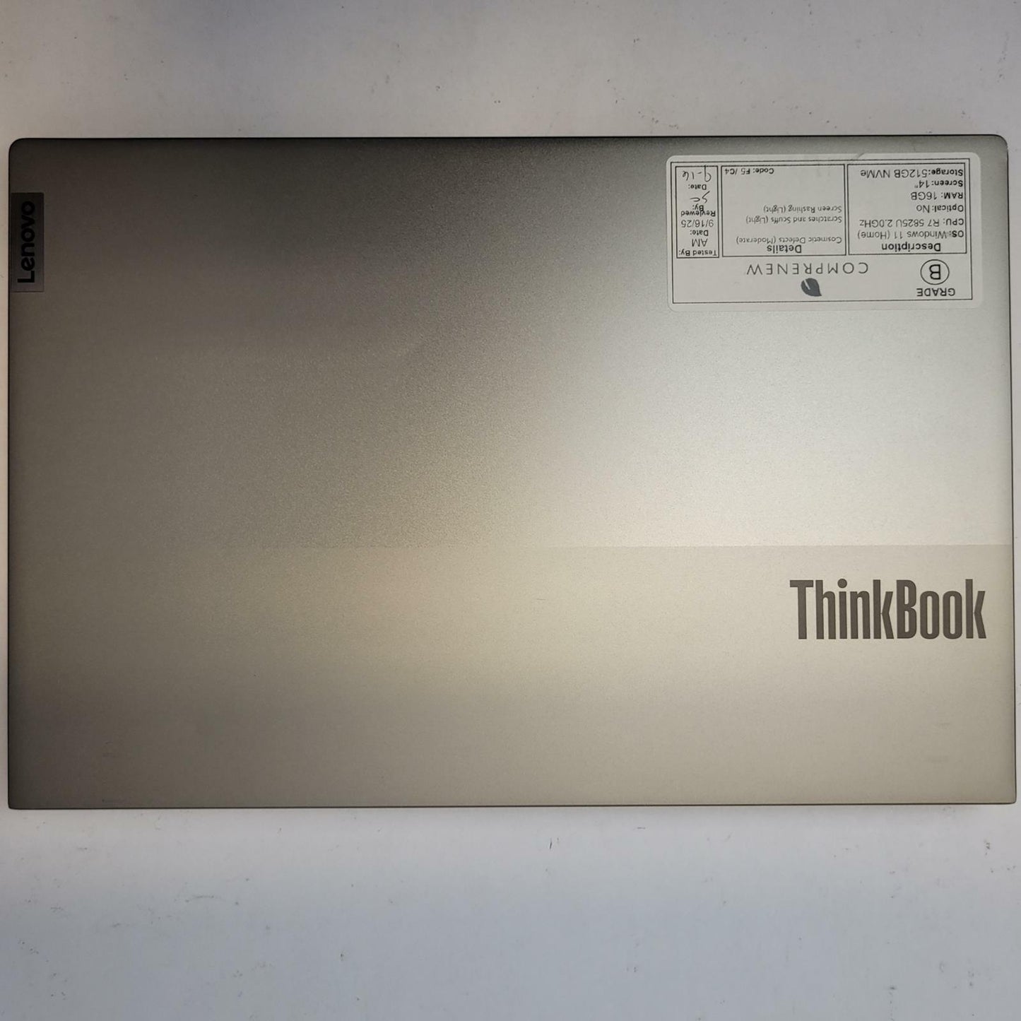 LENOVO THINKBOOK 14 G4 Win 11 RYZEN 7 5825U 16GB RAM 512GB NVME | Grade B