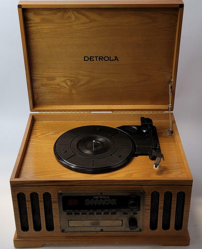 Detrola KM837 Turntable, Radio, CD, Cassette Player | Grade B