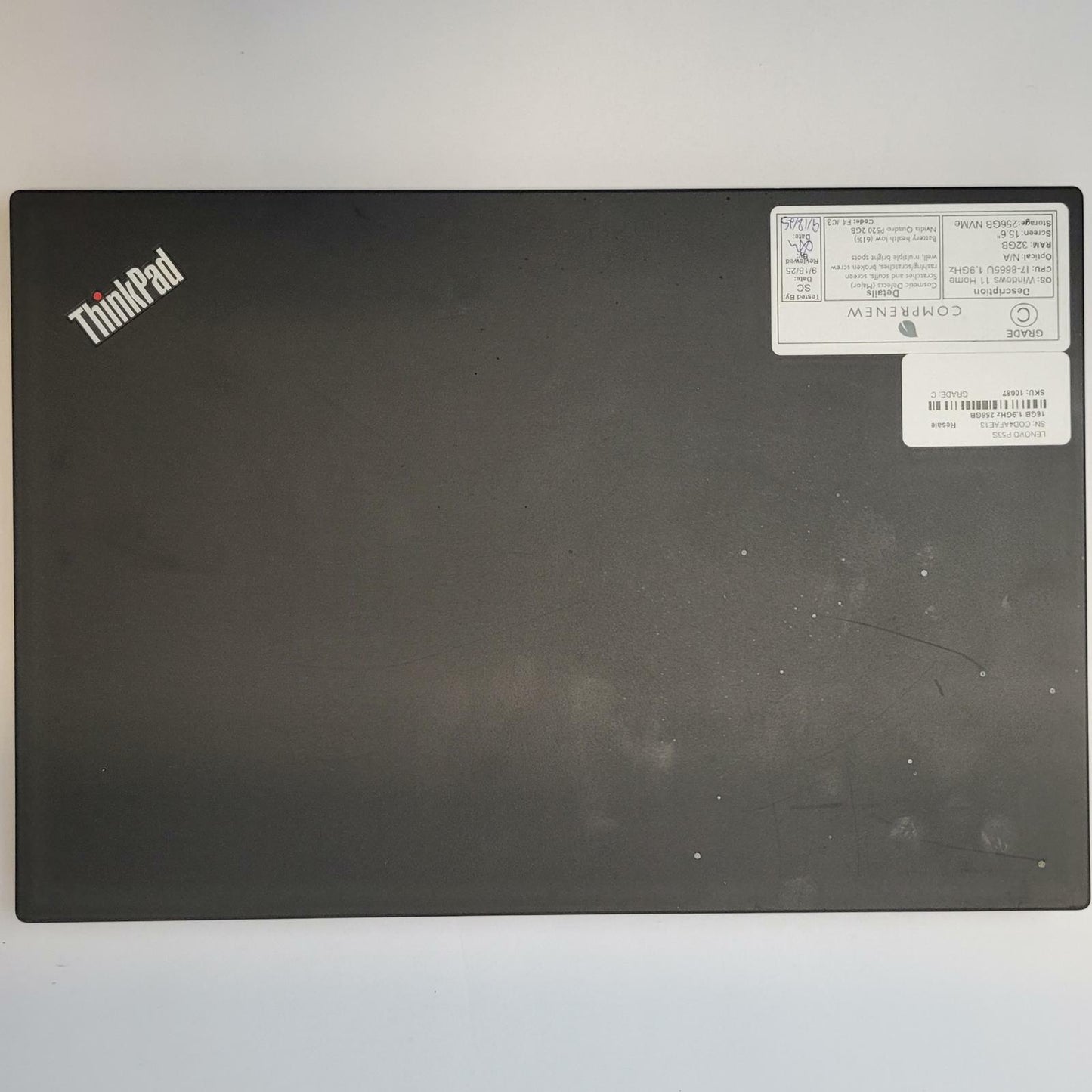 LENOVO P53S Windows 11 Home I7-8665U 16GB RAM 256GB NVME | Grade C