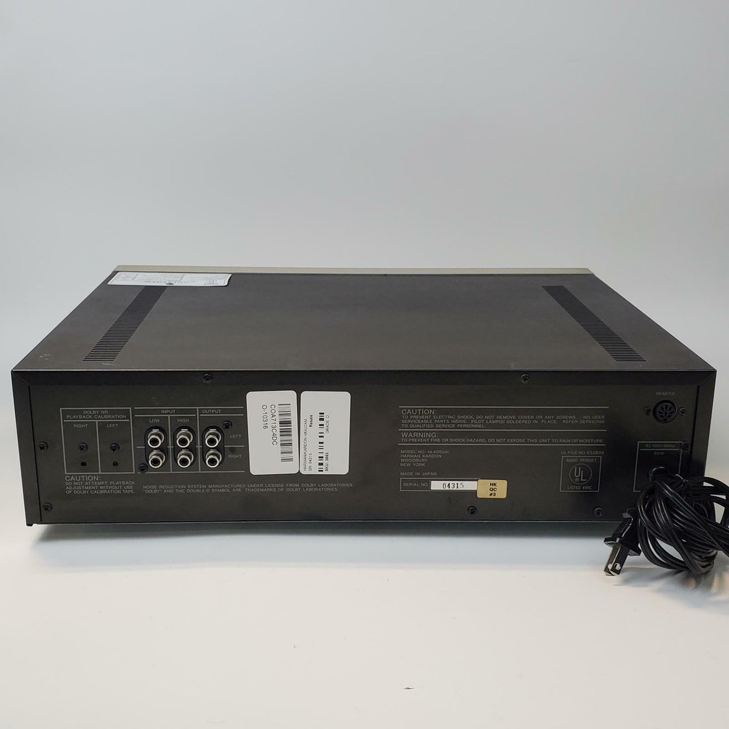 Harman/Kardon HK400XM 3-Head Cassette Deck | Grade D