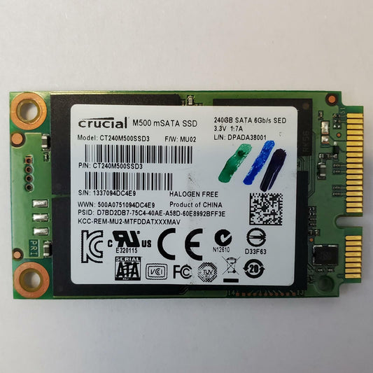 CRUCIAL CT240M500SSD3 240GB mSATA Internal SSD | Grade A