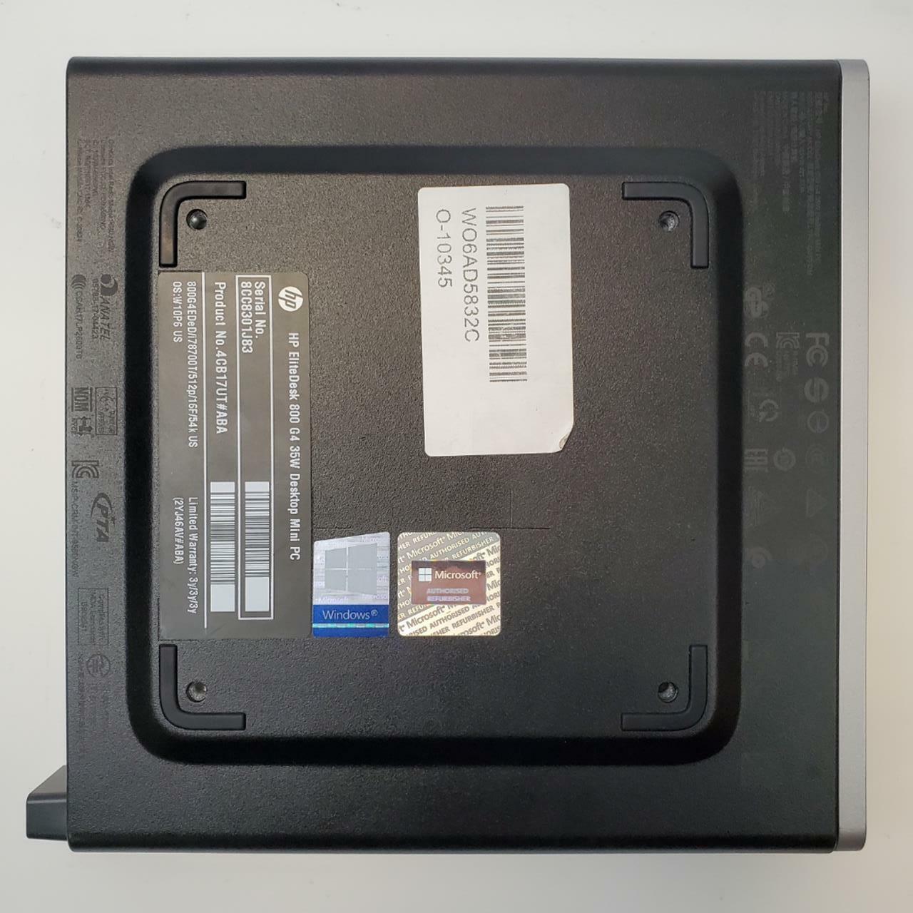HP ELITEDESK 800 G4 DM Win 11 Home i7-8700T 16GB RAM 256GB NVME | Grade B