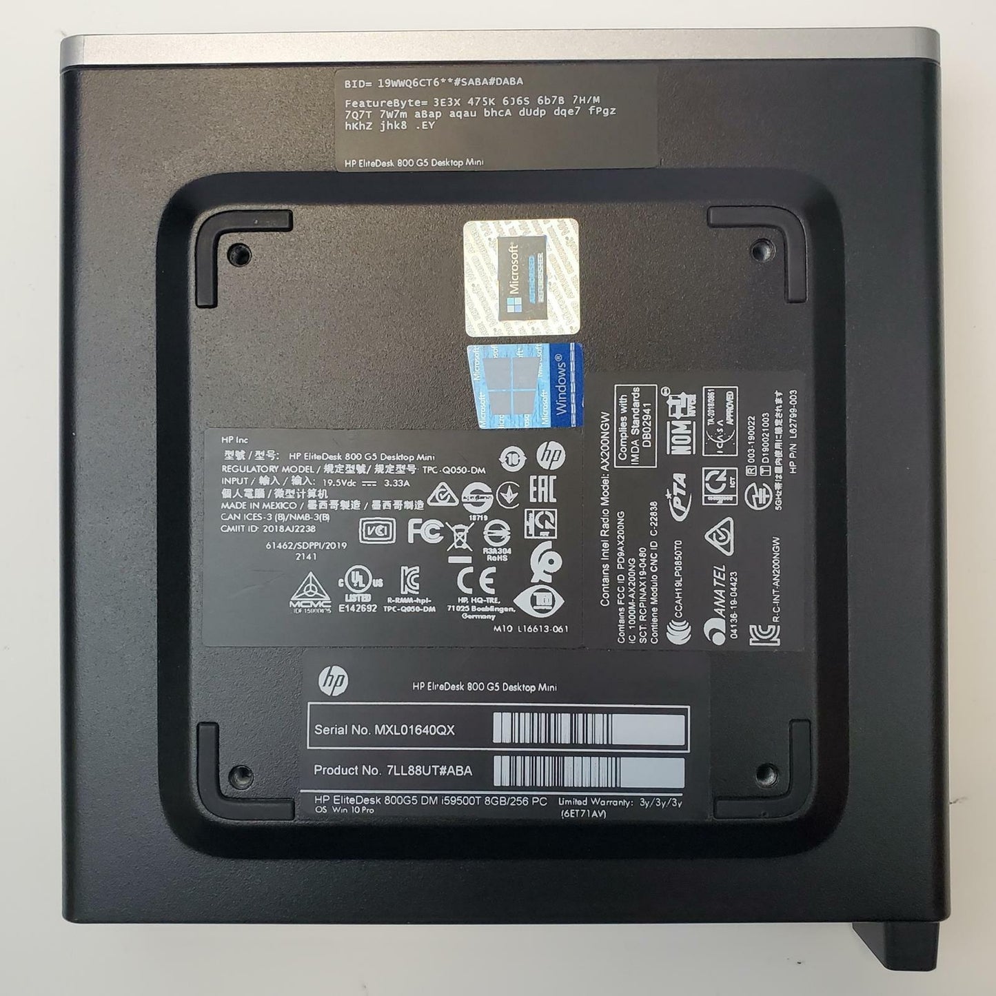 HP ELITEDESK 800 G5 MINI Win 11 Home I5-9500T 16GB RAM 256GB NVME | Grade B