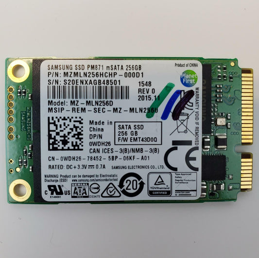 Samsung MZ-MLN256D 256GB mSATA Internal SSD | Grade A | 7522