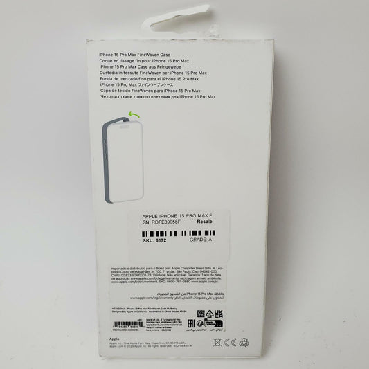 Apple iPhone 15 Pro Max MT4X3ZM/A MagSafe FineWoven Case (Mulberry) | Grade A