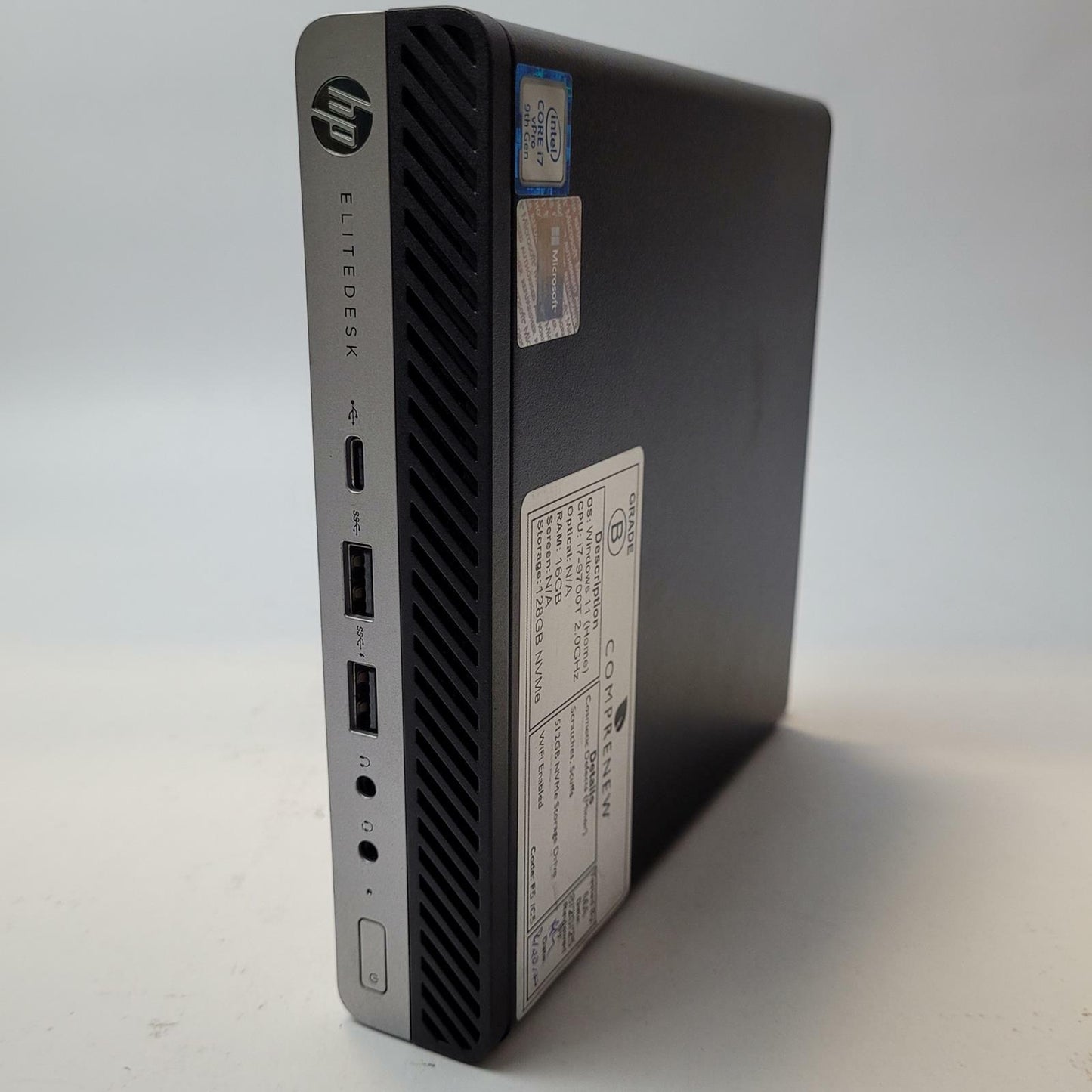 HP ELITEDESK 800 G5 MINI Windows 11 Home I7-9700T 16GB RAM 128GB NVME | Grade B