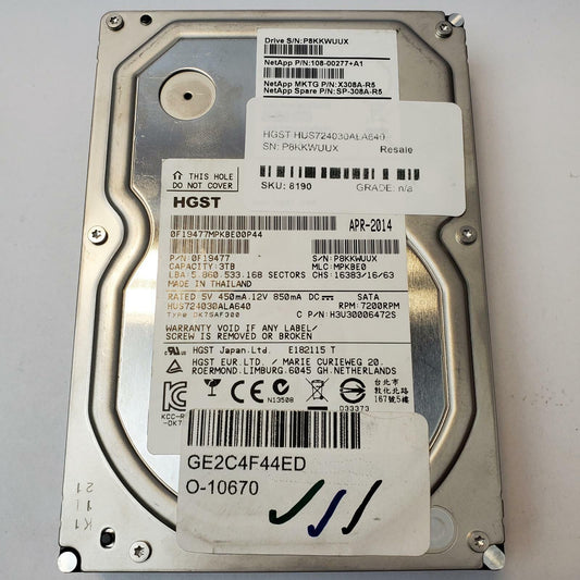 HGST HUS724030ALA640 3TB 3.5" SATA Internal HDD | Grade A
