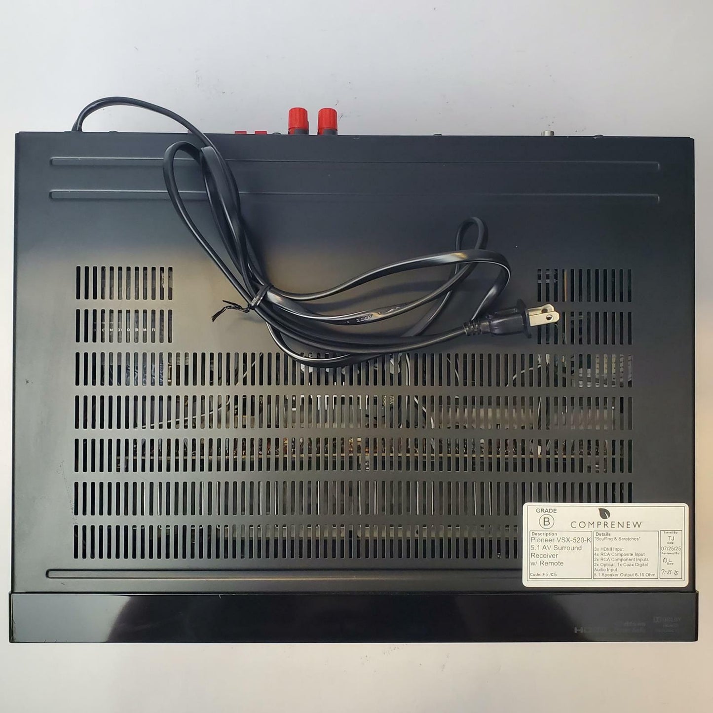 PIONEER VSX-520-K 5.1 AV Surround Receiver w/ Remote | Grade B