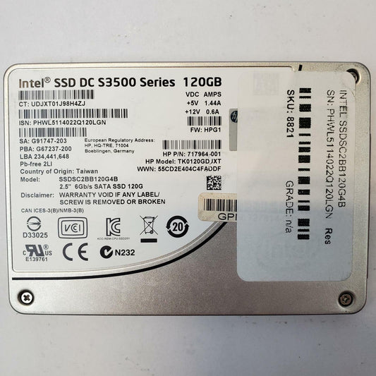 INTEL SSDSC2BB120G4B 120GB 2.5" SATA Internal SSD | Grade A | 8822