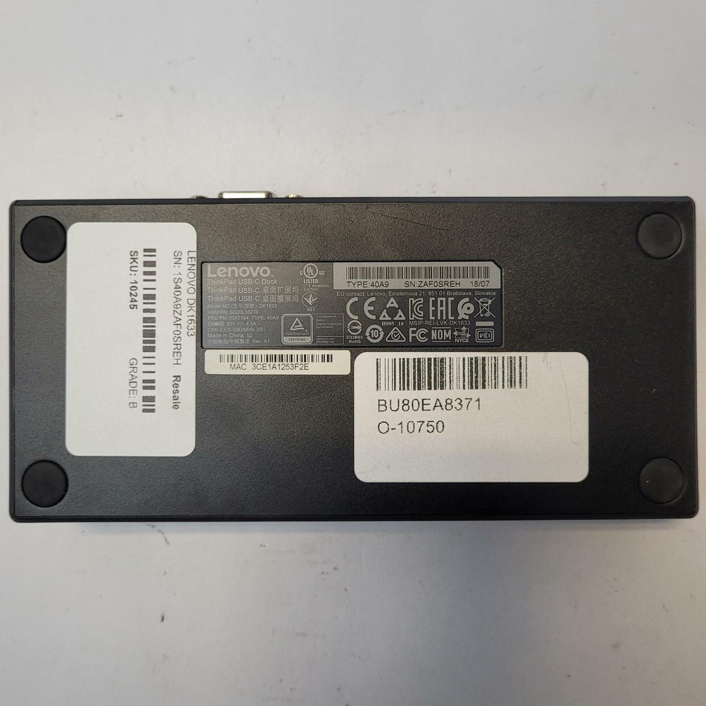 LENOVO DK1633 Laptop Docking Station | Grade B