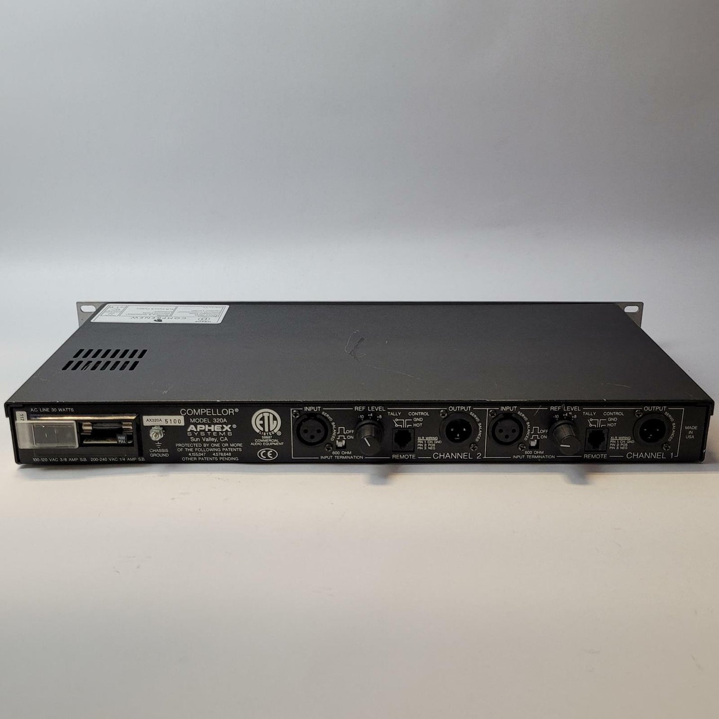 APHEX 320A Compellor Dual Channel Compressor/Leveler/Limiter | Grade D