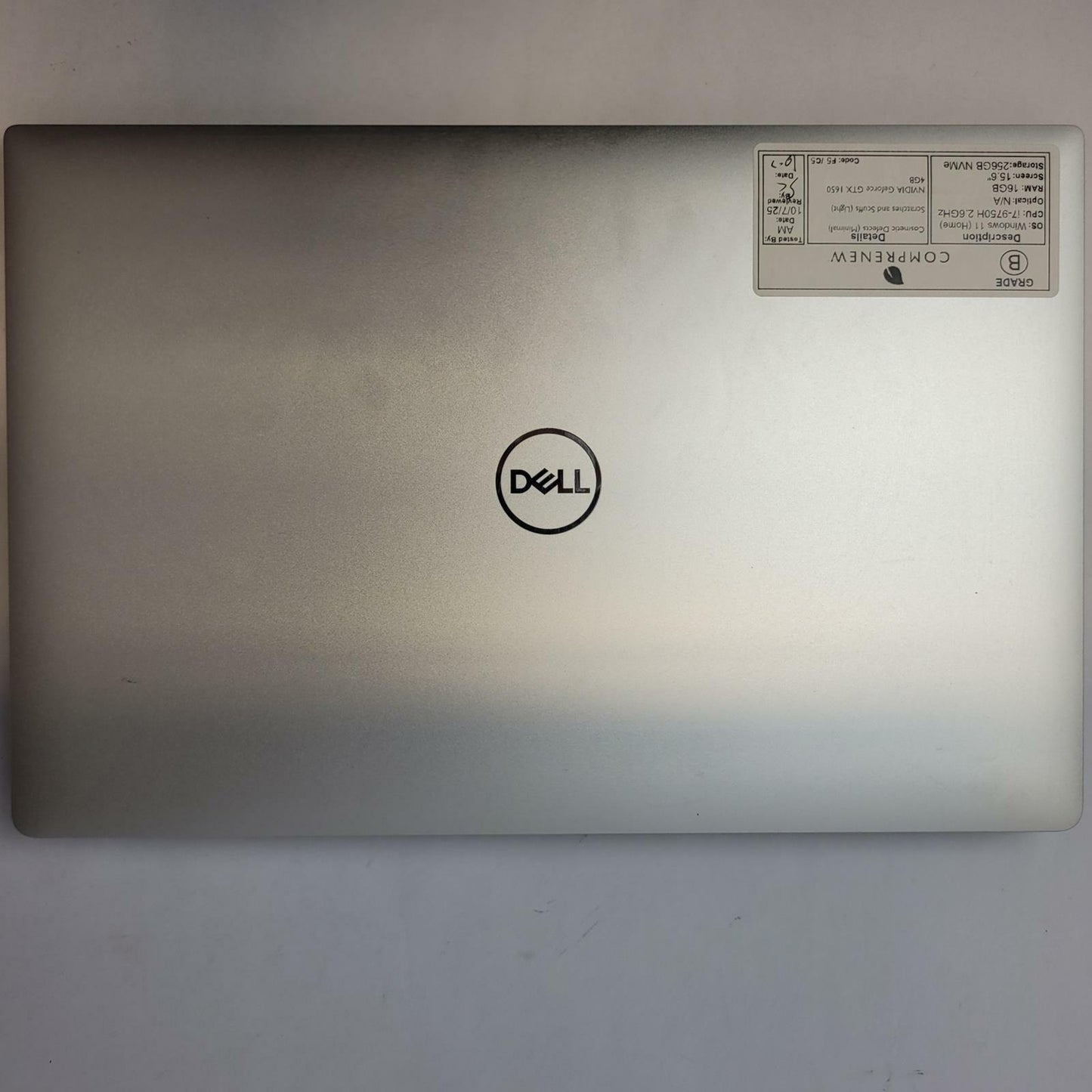 DELL XPS 15 7590 Windows 11 Home I7-9750H 16GB RAM 256GB NVME | Grade B